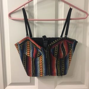 Woven Top/Tube - crop top